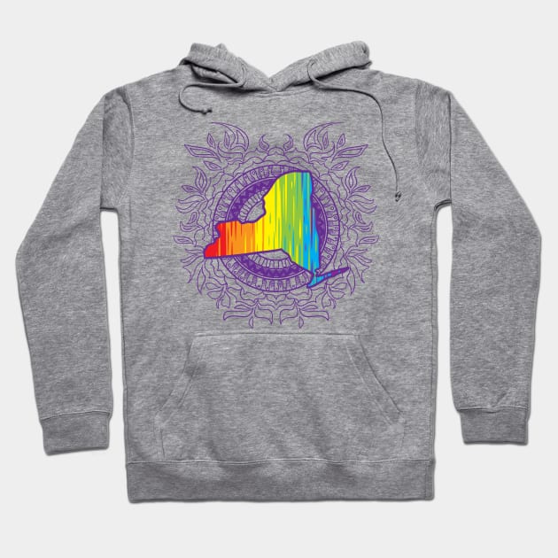 New York Mandala Pride Hoodie by Manfish Inc.